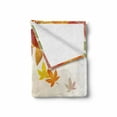 thumbnail image 2 of Fall Soft Flannel Fleece Blanket, Silhouettes of Maple Tree Leaves in Pastel Colors Classical Shady Nature Graphic Image, Cozy Plush for Indoor and Outdoor Use, 70" x 90", Multicolor, by Ambesonne, 2 of 6