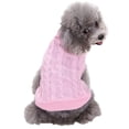thumbnail image 1 of Christmas Pet Pullover Sweater Knitted Warm 2 5 Solid Color Autumn Winter Clothes, 1 of 8