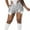 Silver, variant on POROPL Womens Summer Shorts Fashion Shorts with Pockets Lace-Up Short