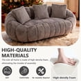 thumbnail image 4 of Lovableguy Floral-shaped Bean Bag Couch for Adults,Soft Faux Fur Loveseat Boneless Floor Sofa with 3 Pillow for Small Space,Bedroom,Apartment,Gray, 4 of 7