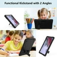 thumbnail image 4 of ELEHOLD Rugged Hybrid Case for Samsung Galaxy Tab A8 10.5" 2022 SM-X200/X205, Tri-Layers Hard PC Soft Silicone Hidden Kickstand Anti-Scratch Shockproof Heavy Duty Case for Kids Men Women,Black, 4 of 7