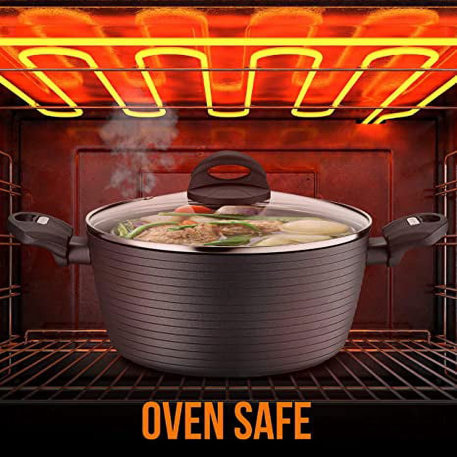 NutriChef Cooking Pot Lid - See-Through Tempered Glass Lids (Works with Model: NCCW12S)