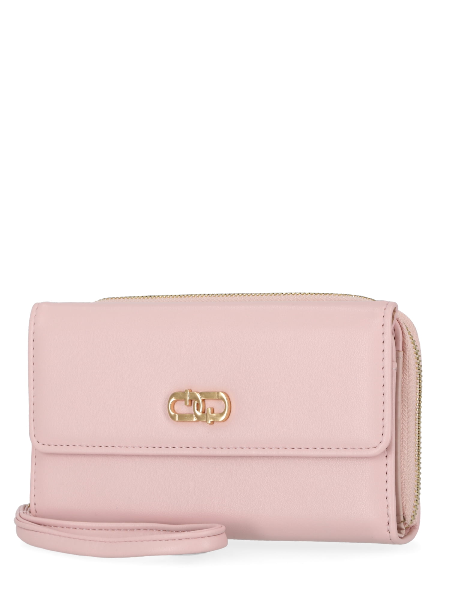 Time and Tru Women's Ainsley Bulk Clutch, Solid Pink