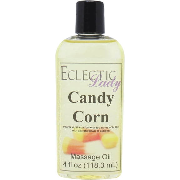 Candy Corn Massage Oil by Eclectic Lady, 4 oz, Sweet Almond Oil and Jojoba Oil