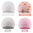 thumbnail image 2 of Spring Infant Hospital Beanie Newborn Baby Girls Cotton Hat Tolddler Boy Soft Double-Layer Hat, 2 of 5