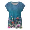 thumbnail image 1 of Womens Athletic Tops Womens Top for Women Long Sleeve Long Sleeve Spandex Shirt Women T Shirts Large Casual Women's Tops Woman Summer Shirts for Sleeves T Exercise Blue M, 1 of 1