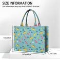 thumbnail image 3 of Large Capacity Tote Bag,Light Blue Dinosaurs Text Pattern Handbag Fashion Luxury Tote Bag,15.7"x13"x 5.1" Inches,Laptop Compatible, 3 of 6
