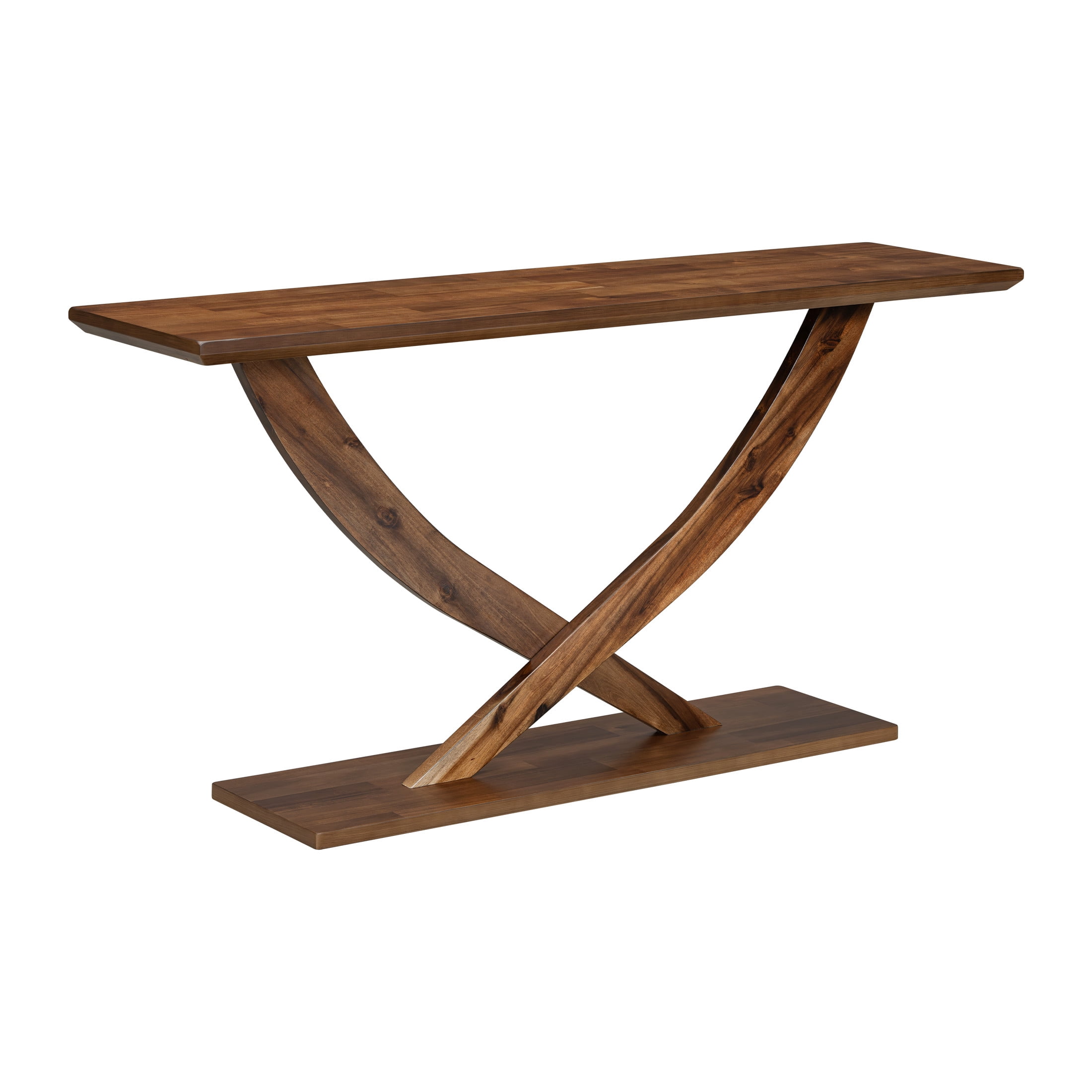 Christopher Knight Home 57 inch Brown Minimalist Side Table with Cross-Leg Design