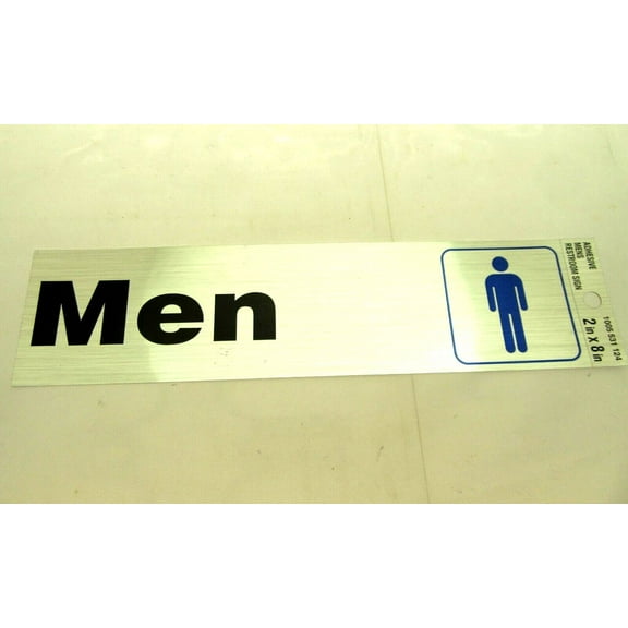 Men Room Self Adhesive Metal Sign
