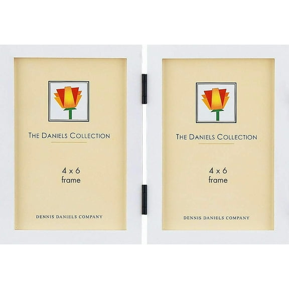 The Original DANIELS W41 GALLERY WOODS classic white-stain 4x6 wood hinged by Dennis Daniels - 4x6