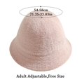 thumbnail image 2 of Women Faux Fur Warm Soft Fisherman Cap Bucket Hat Panama Hat Sun Cap WHITE, 2 of 8