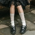 thumbnail image 3 of Women's Ruffle Socks Sexy Lace Ankle Socks 3 Pairs, 3 of 8