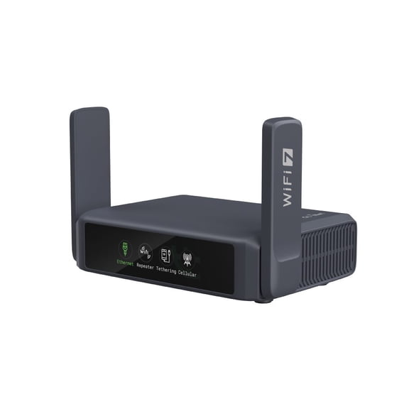 Open Box GL.iNet GL-BE3600(Slate 7) Portable Travel Router, Pocket-Sized Dual-Band Wi-Fi 7 Travel 2.5 Gigabit Router, OpenVPN&Wireguard for Public, Hotel Wi-Fi Use, Suitable for Business/Cruise/RV/Plane/Hotel