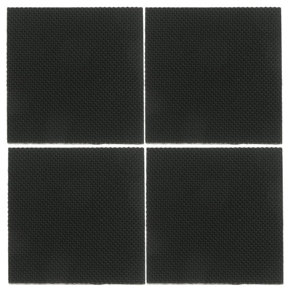 2 Pairs Non Slip Shoe Sole Protectors for Anti Skid Use Black Rubber 0.25in