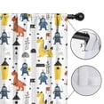 thumbnail image 4 of Blackout Kids Curtains,White Cartoon Dinosaurs Knights Pattern Childrens Insulated Curtains Set Of 2,Bedroom Essentials,Toddler Room Decor 42"x84", 4 of 5