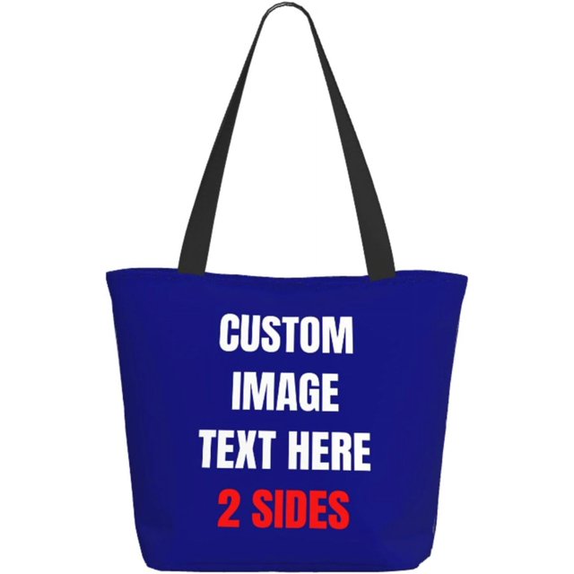 Custom Tote Bag With Logo Photo, Custom Bag, Personalized Shopping Bags Reusable Grocery Bags Bulk For Work Travel Gifts