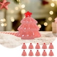 thumbnail image 2 of CASAFUN 10Pcs Luminous Resin Plant Figurines Mini Luminous Christmas Tree Xmas Tree Statue Christmas Tree Models Ornaments for Christmas Decoration, 2 of 6