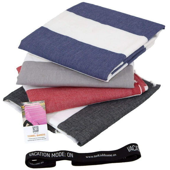 Clotho Beach Towel Set of 4,100% Cotton 40 x 70 (Lidya)