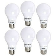 Bioluz LED A19 7w (40 Watt Equivalent) Premium Soft White (2700K) Light Bulb 6-Pack (BA19-7WW6)
