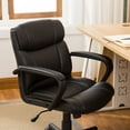 thumbnail image 6 of Belleze Ergonomic Mid-Back Office Chair Computer Padded Armrest, Black, 6 of 7
