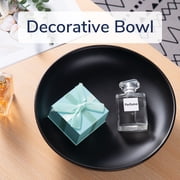 Ceramic Decorative Bowl for Kitchen Counter, 10 Large Fruit Bowl, Matte Blcak