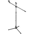 thumbnail image 1 of Duramex (TM) Tripod Boom Microphone Mic Floor Stand with Two Mic Holders, 1 of 1