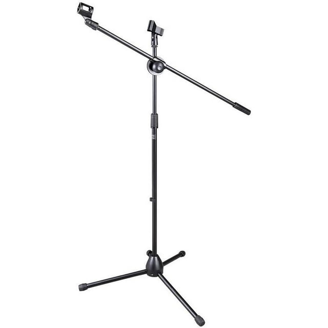 Duramex (TM) Tripod Boom Microphone Mic Floor Stand with Two Mic Holders