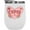White, variant on Retro Cupid Vibes with Flowers & Lady Bug, Valentine's Day or Valentine Gift, White 12oz Wine Tumbler