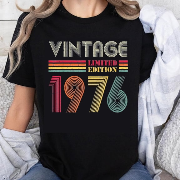 100% Cotton Vintage Limited Edition 1976 Retro Birthday Gift For Men Women T-Shirt