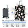 thumbnail image 6 of Lsque black white Skull bone Printed Luggage Cover, Travel Luggage Protector,Scratch and Dirt Resistant, Fits 18-32 Inch Luggage - X-Large, 6 of 9