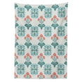 thumbnail image 3 of Ambesonne Seafoam Tablecloth Rectangular Table Cover, Abstract Spring Motifs, 60"x90", Seafoam Teal Dark Coral, 3 of 4