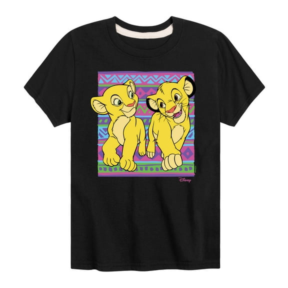 Disney - The Lion King - Simba Nala Pattern - Toddler & Youth Short Sleeve Graphic T-Shirt