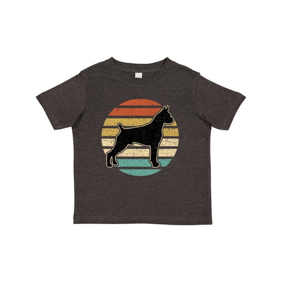 Inktastic Boxer Dog Vintage Silhouette Boys or Girls Toddler T-Shirt