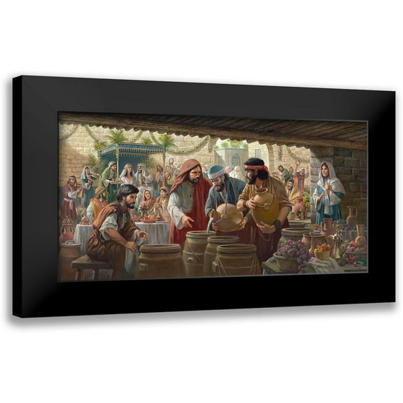 Seward, James 14x9 Black Modern Framed Museum Art Print Titled - First Miracle