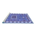 thumbnail image 2 of Ahgly Company Machine Washable Indoor Rectangle Geometric Blue Traditional Area Rugs, 5' x 7', 2 of 4