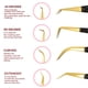 thumbnail image 5 of Pinzas de pestañas SIVOTE con punta de fibra para extensiones de pestañas, juego de 4, 5 of 7