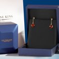 thumbnail image 5 of Gem Stone King 14K Yellow Gold Red Garnet Earrings for Women | 3.00 Cttw | Gemstone January Birthstone | Round 7MM, 5 of 6