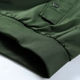 thumbnail image 6 of PiGOGI Men Light Jackets Windbreaker Spring Fall Lightweight Fleece Lined Jacket Casual Stylish Bomber Jacket with Pocket Green S, 6 of 7