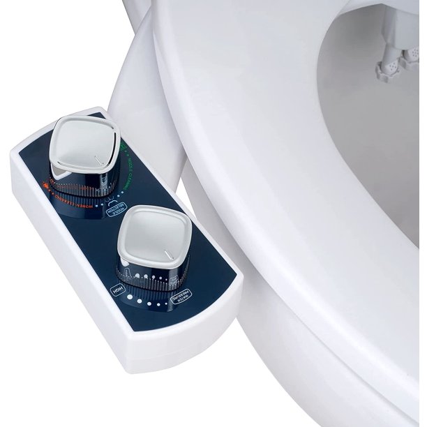 Hibbent Bidet Attachment for Toilet, with Dual Nozzle and Pressure