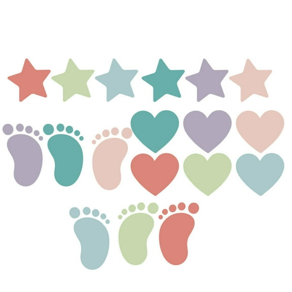WHAMVOX 6Set Bath Tub Stickers for Children PVC Non Slip Waterproof Decorative for Bathtub