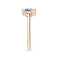 thumbnail image 3 of ANGARA Natural Semi Bezel-Set Solitaire Round Tanzanite Bypass Ring in 14K Rose Gold for Women (Size-6mm) | December Birthstone, Birthday, Anniversary, Jewelry Gift for Women | Natural Tanzanite Ring, 3 of 9