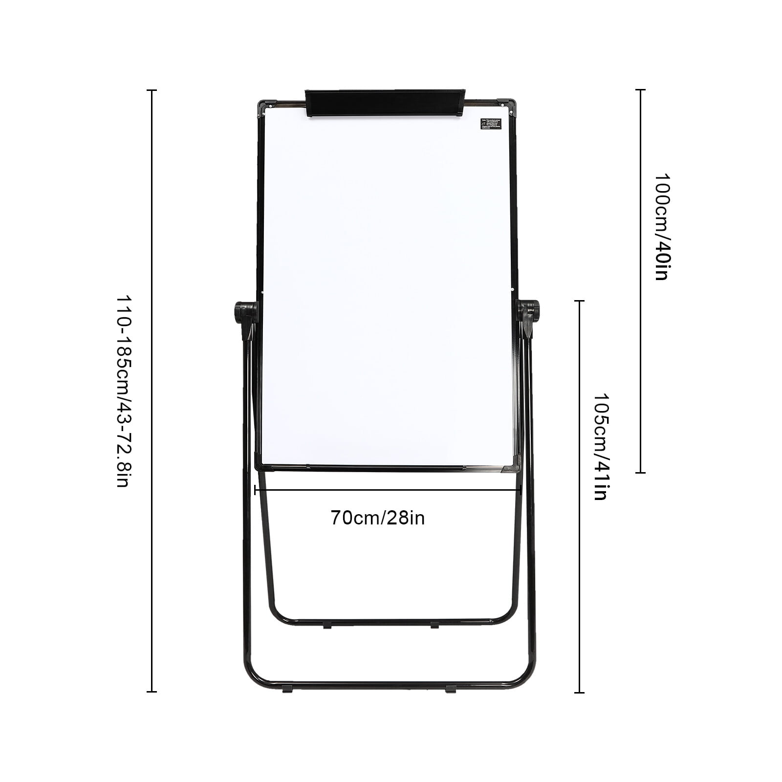 Foldable Dry Erase Board Kit Mobile Double-Sided Whiteboard Magnetic 40x28‘’ for Office Presentations, Workshop Announcements