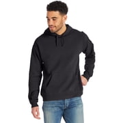 Hanes Men's Garment Dyed Fleece Hoodie Black S