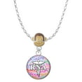 thumbnail image 1 of Delight Jewelry Silvertone Domed Multi Color RNA Mia Monkey Charm Necklace, 1 of 4