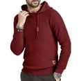 thumbnail image 5 of Anyvearon Men’s Hooded Sweatshirt Long Sleeve Athletic Pullover Sweater,Red,Size 3XL, 5 of 5