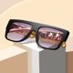 thumbnail image 2 of Gafas de sol de moda europea y americana para mujer, gafas de sol Punk de lujo para hombre, collar dorado grande, Hip Hop, 2 of 5