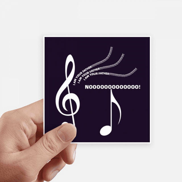 Music Melody Sing Art Deco Fashion Sticker Square Waterproof Stickers Wallpaper Car Decal