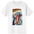 thumbnail image 5 of Superman Comic Cover Art Crew Neck Short Sleeve Women's White T-shirt-Small, 5 of 7