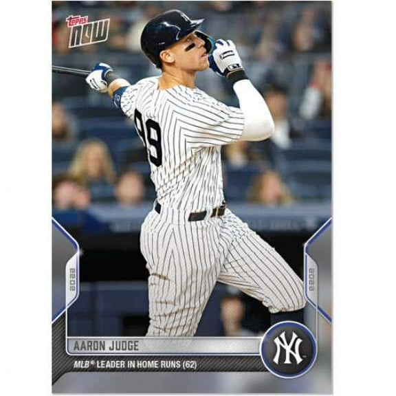 MLB New York Yankees 2022 Topps Now Aaron Judge Trading Card #1032 (MLB Leader in HR's (62))