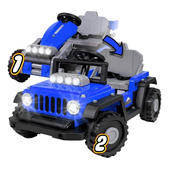 Carro Electrico Montable 2 En 1 Little Monkey Infantil Control Remoto 12 V